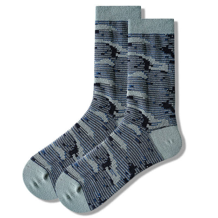 Chaussettes mi-mollet en coton mélangé style loisirs