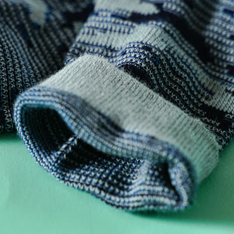 Chaussettes mi-mollet en coton mélangé style loisirs