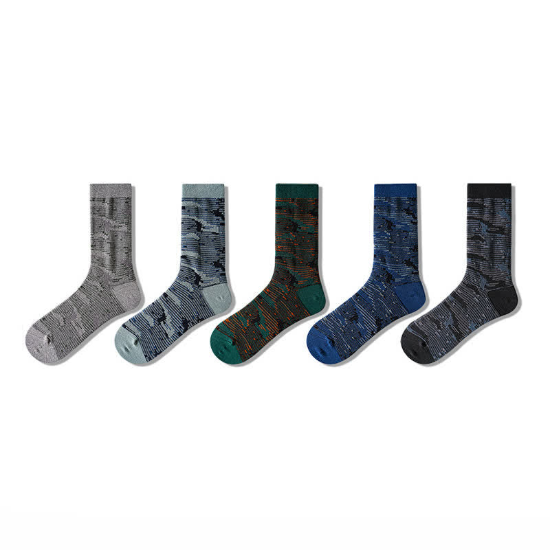 Chaussettes mi-mollet en coton mélangé style loisirs