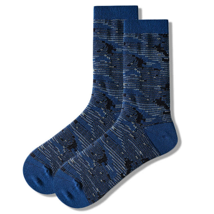 Chaussettes mi-mollet en coton mélangé style loisirs