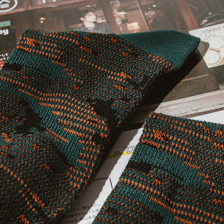 Chaussettes mi-mollet en coton mélangé style loisirs