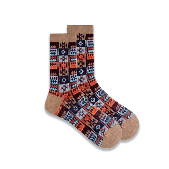 Chaussettes en coton à motif ethnique tribal vintage