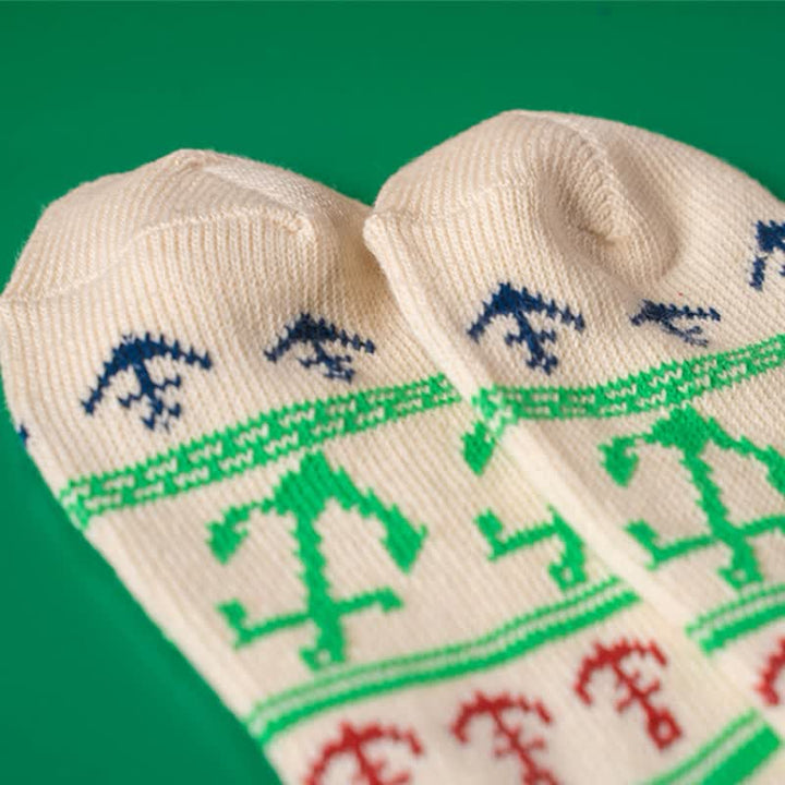 Chaussettes en coton à imprimé ancres nautiques