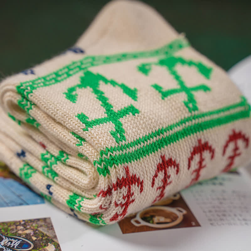 Chaussettes en coton à imprimé ancres nautiques