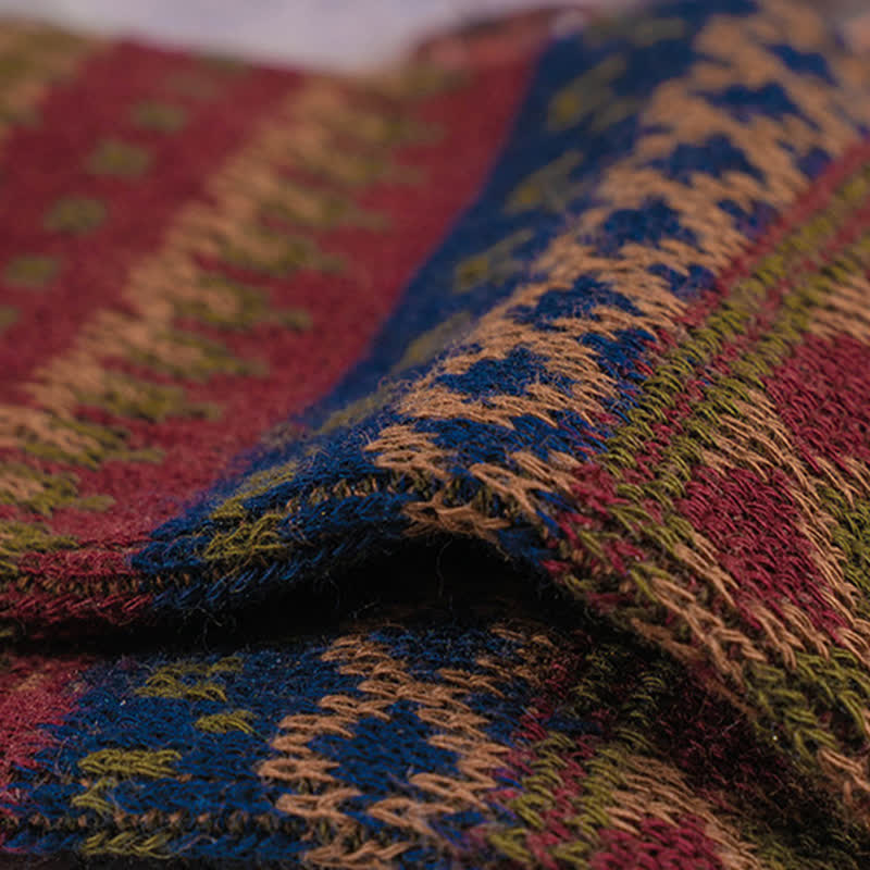 Chaussettes en coton à motifs ethniques tribaux colorés