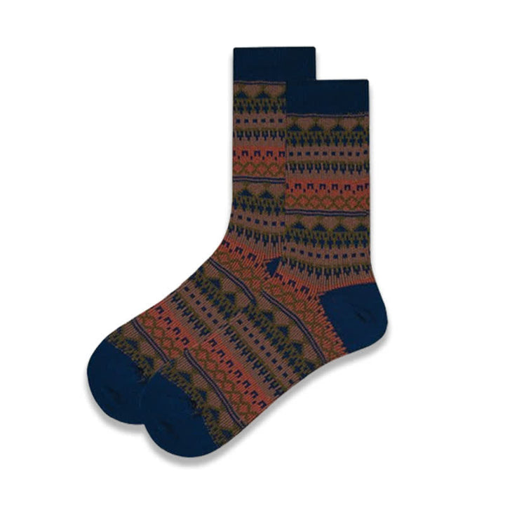 Chaussettes en coton à motifs ethniques tribaux colorés