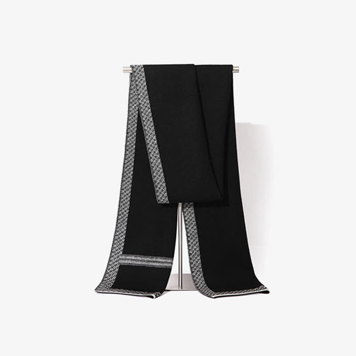 Écharpe en laine rayée Racing Line pour homme - Noir - image 4