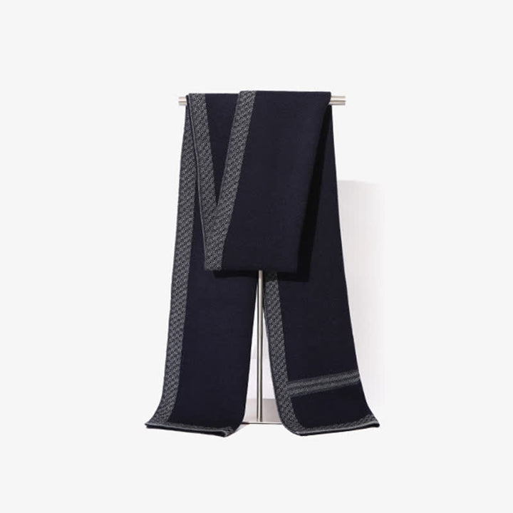 Écharpe en laine rayée Racing Line pour homme - Marine - image 1