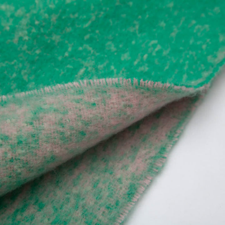 Écharpe unisexe à pompons dégradés de couleurs pour temps froid