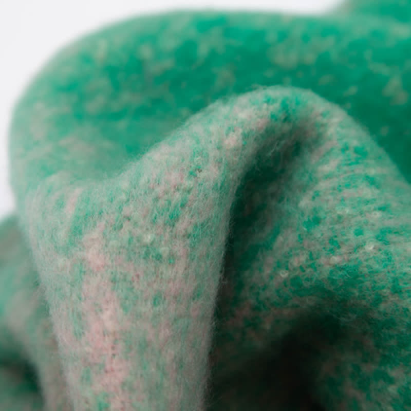 Écharpe unisexe à pompons dégradés de couleurs pour temps froid