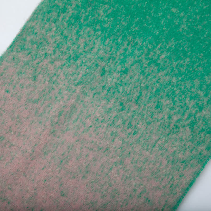 Écharpe unisexe à pompons dégradés de couleurs pour temps froid