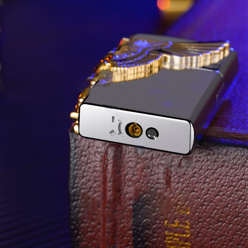 Briquet au butane rechargeable Pegasus à relief 3D à trois côtés