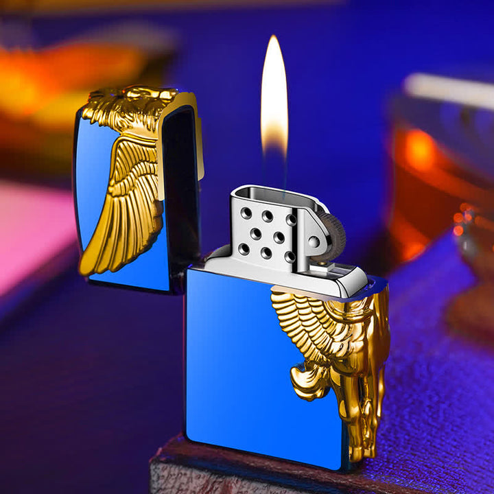 Briquet au butane rechargeable Pegasus à relief 3D à trois côtés