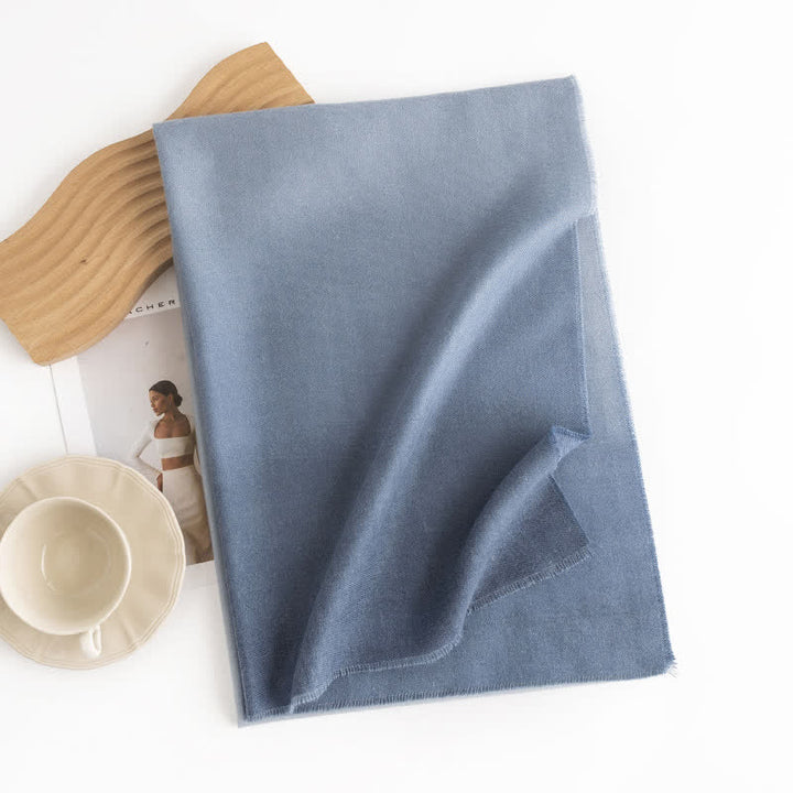 Écharpe simple et polyvalente de couleur unie dégradée pour femme