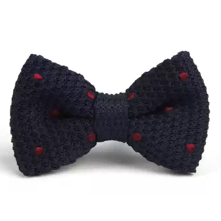 Nœud papillon tricoté à pois pour homme