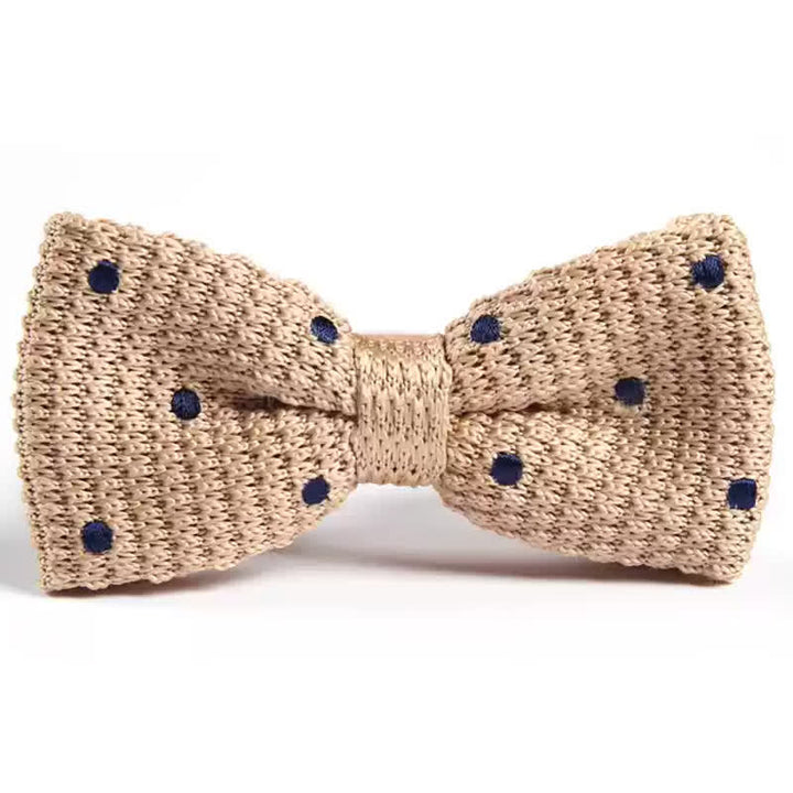 Nœud papillon tricoté à pois pour homme