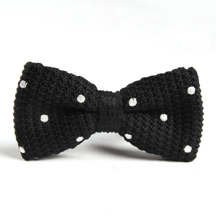Nœud papillon tricoté à pois pour homme