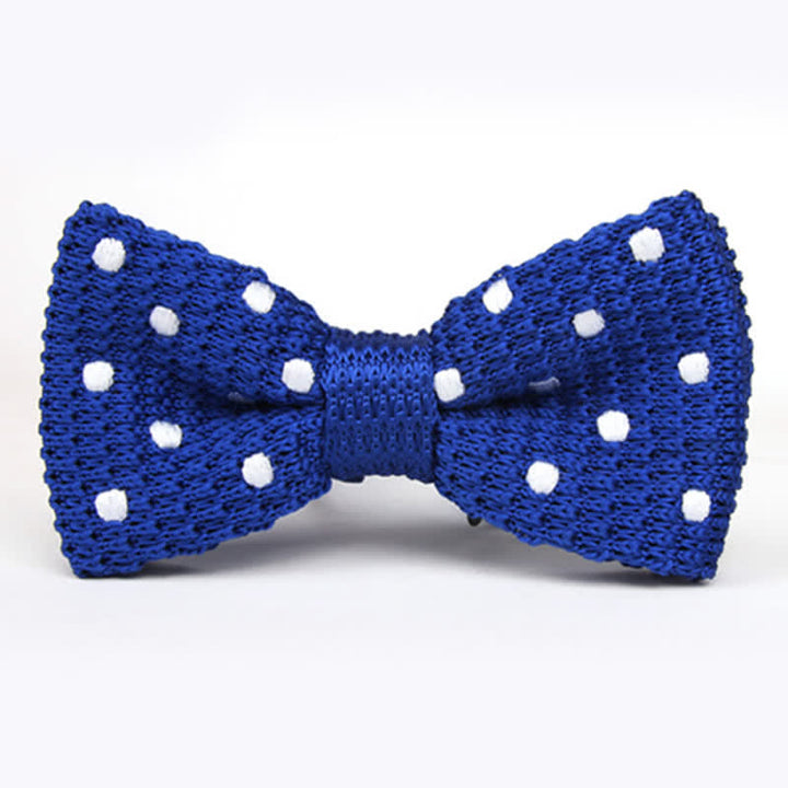 Nœud papillon tricoté à pois pour homme