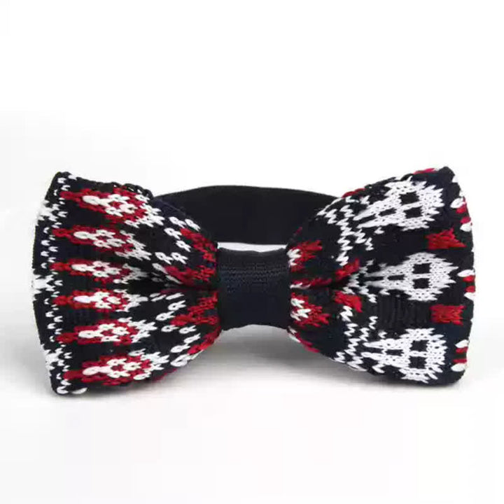 Nœud papillon tricoté de style ethnique exotique pour homme