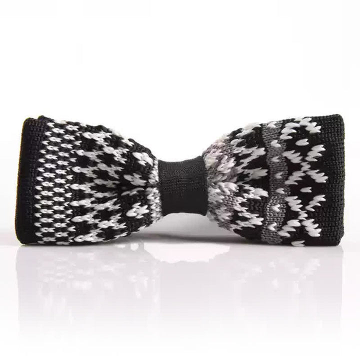 Nœud papillon tricoté de style ethnique exotique pour homme