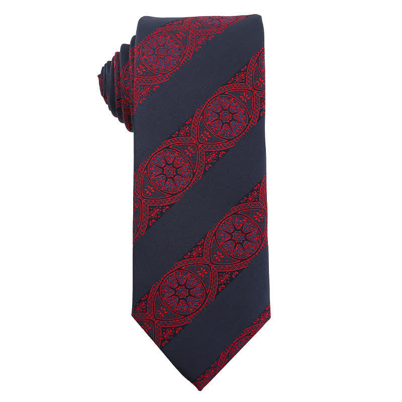 Cravate de mariage élégante pour homme, série rouge vin foncé