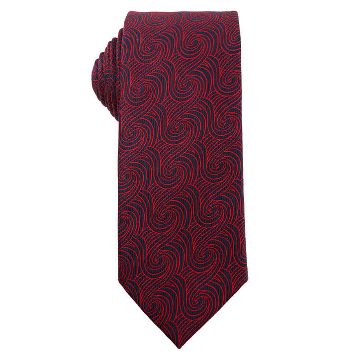 Cravate de mariage élégante pour homme, série rouge vin foncé
