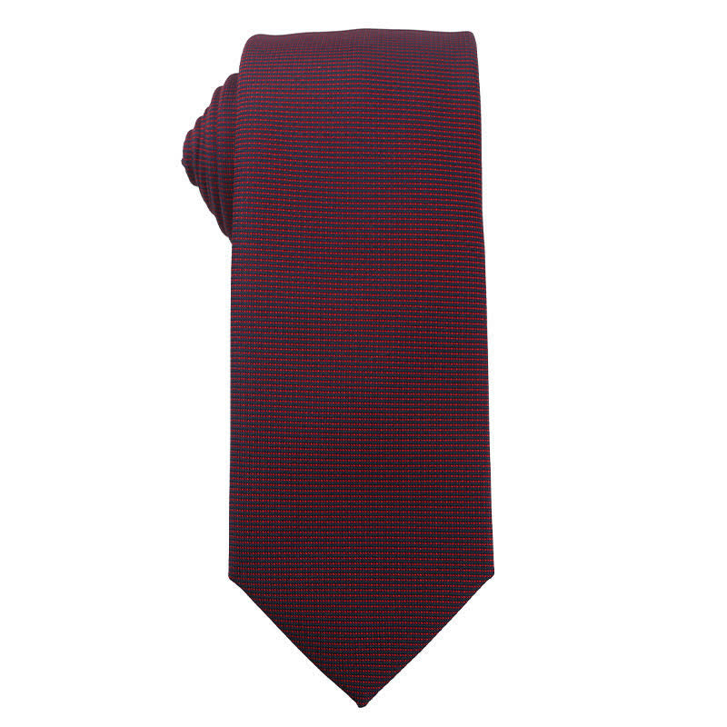 Cravate de mariage élégante pour homme, série rouge vin foncé - Style n° 3 - image 4