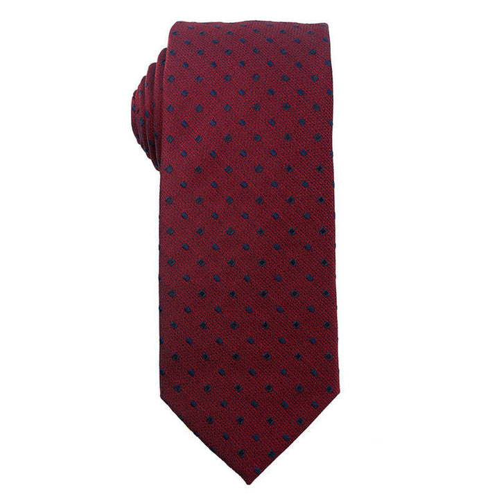 Cravate de mariage élégante pour homme, série rouge vin foncé