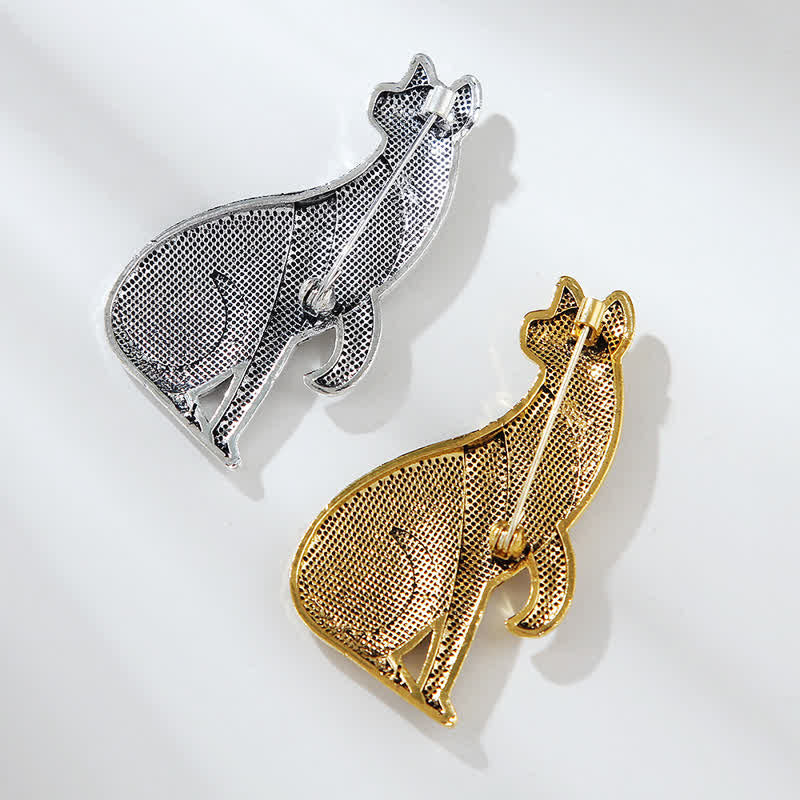 Broche fantaisie vintage unisexe en plaqué or et argent avec motif araignée