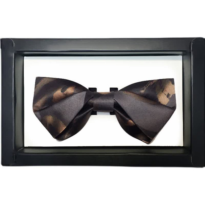 Nœud papillon dégradé de couleur marron et gris pour homme