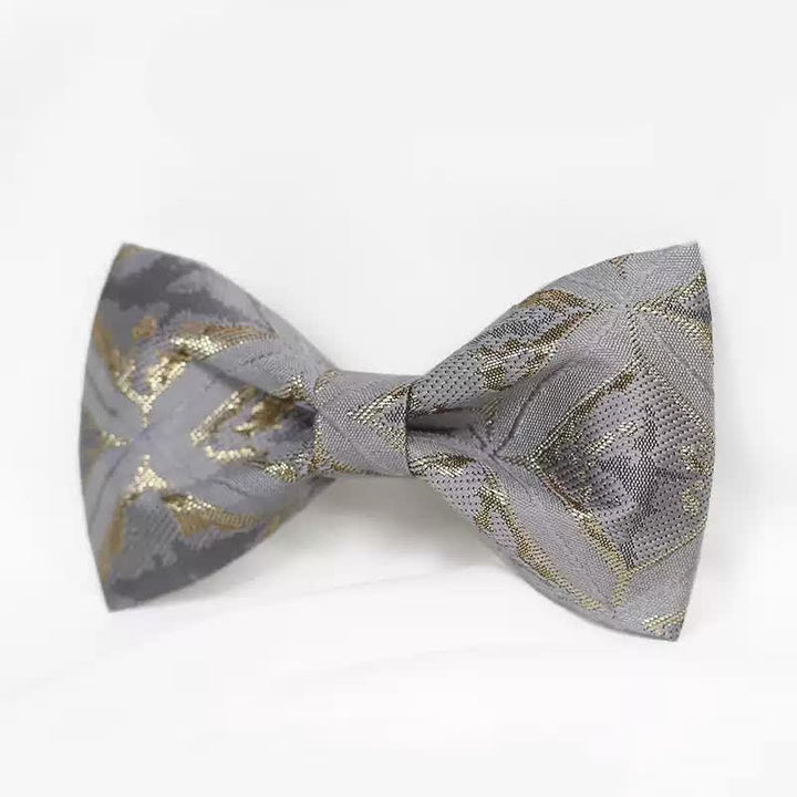 Nœud papillon jacquard doré délicat et intemporel pour homme