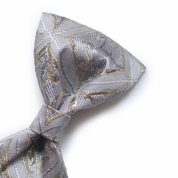 Nœud papillon jacquard doré délicat et intemporel pour homme