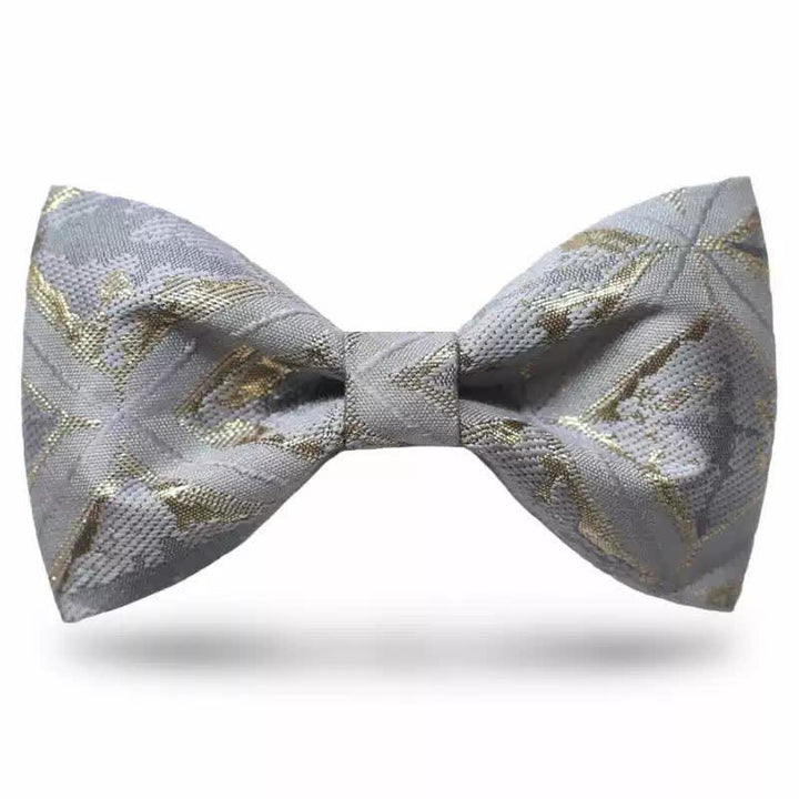 Nœud papillon jacquard doré délicat et intemporel pour homme
