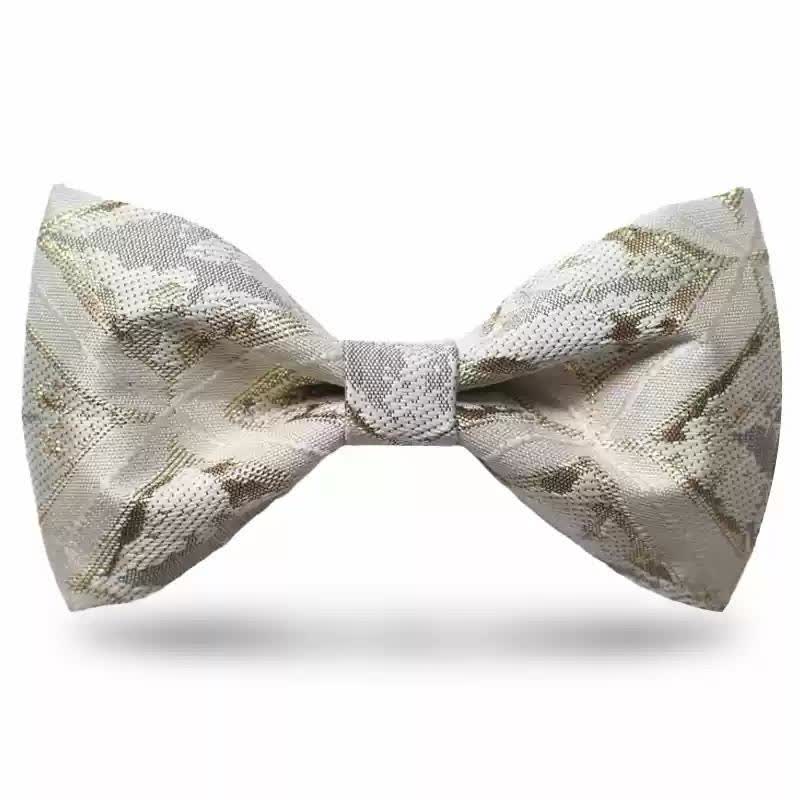 Nœud papillon jacquard doré délicat et intemporel pour homme