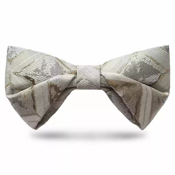 Nœud papillon jacquard doré délicat et intemporel pour homme