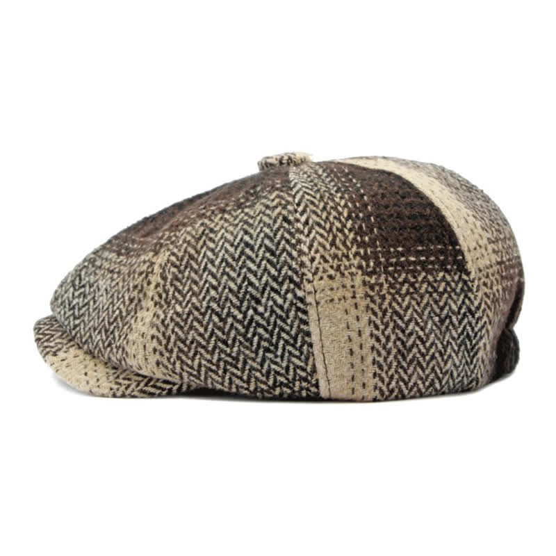 Béret gavroche à chevrons rayé de style britannique - image 20