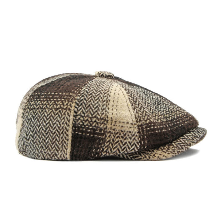 Béret gavroche à chevrons rayé de style britannique - image 21
