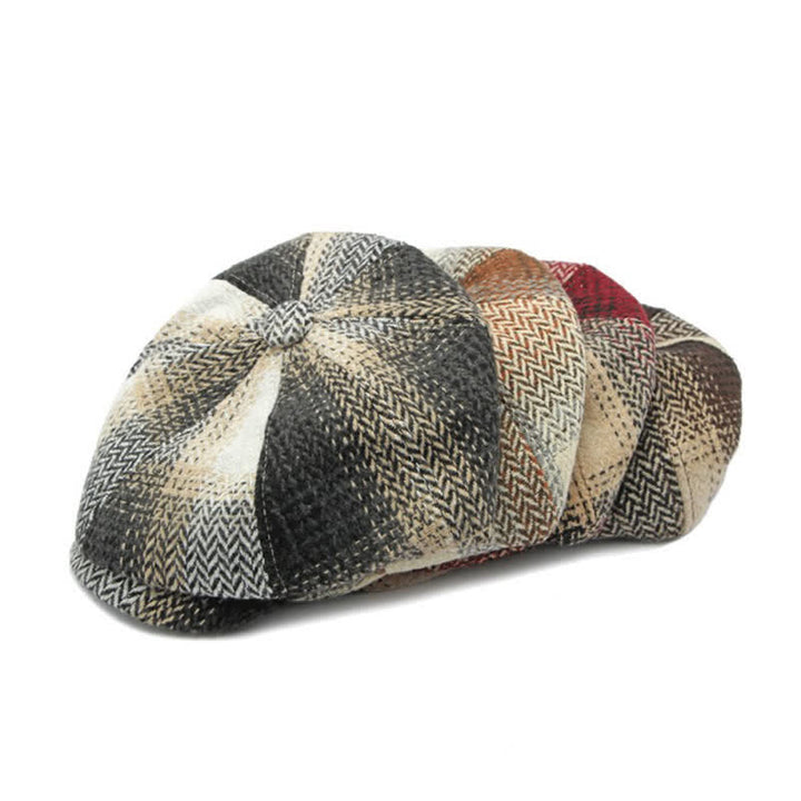 Béret gavroche à chevrons rayé de style britannique - image 2
