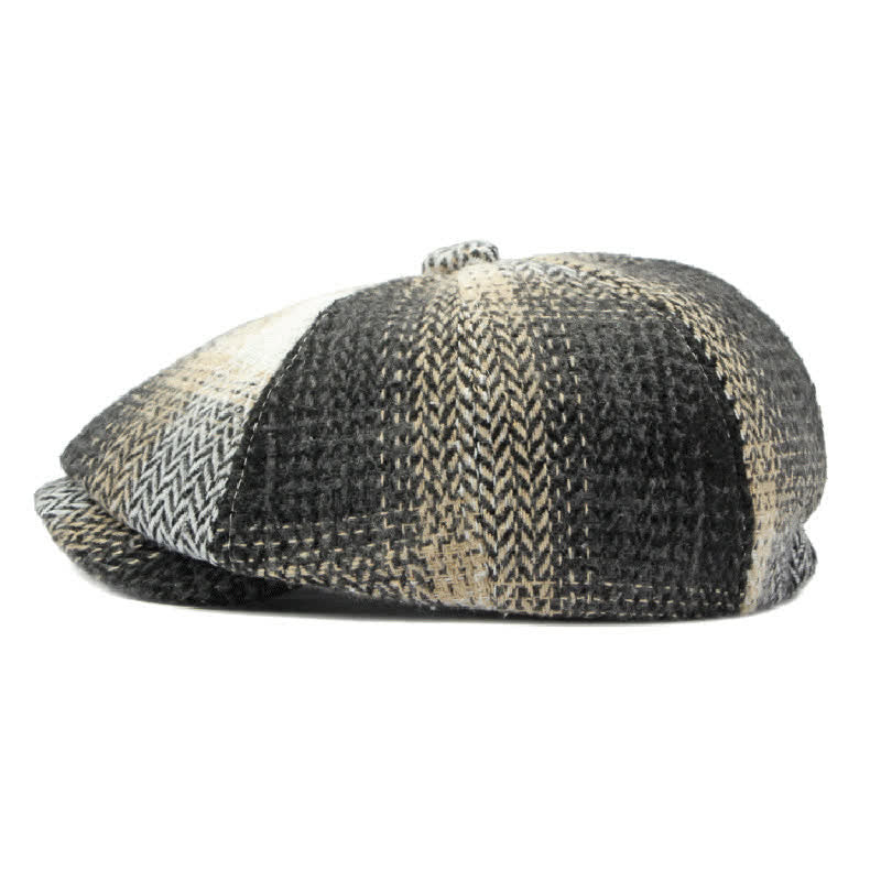 Béret gavroche à chevrons rayé de style britannique - image 10