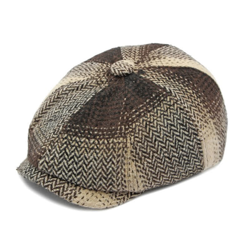 Béret gavroche à chevrons rayé de style britannique - image 18