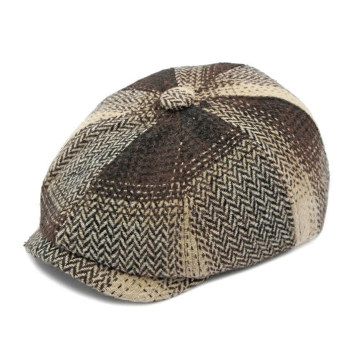 Béret gavroche à chevrons rayé de style britannique - image 18