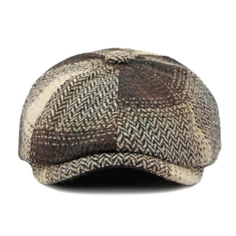 Béret gavroche à chevrons rayé de style britannique - image 17