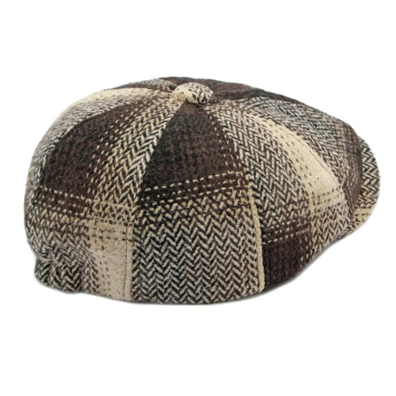 Béret gavroche à chevrons rayé de style britannique - image 22
