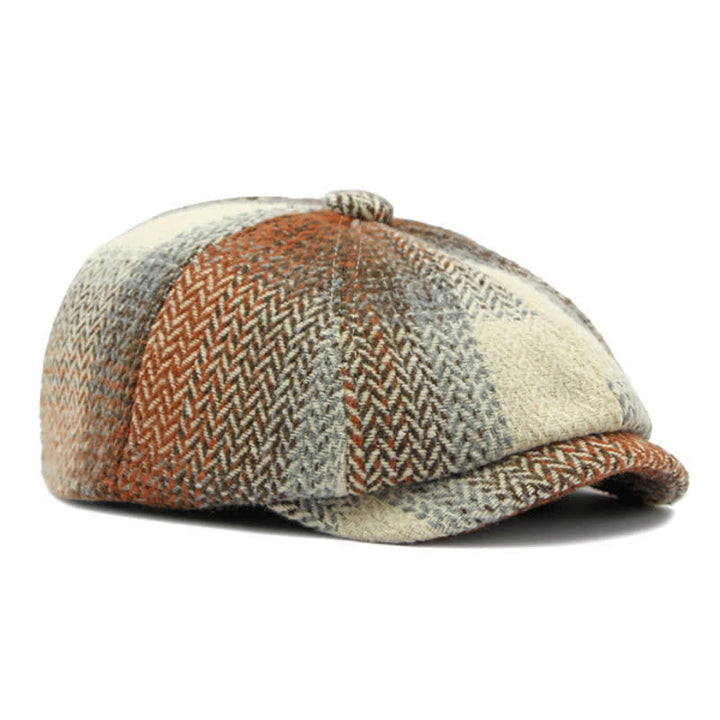 Béret gavroche à chevrons rayé de style britannique - image 4