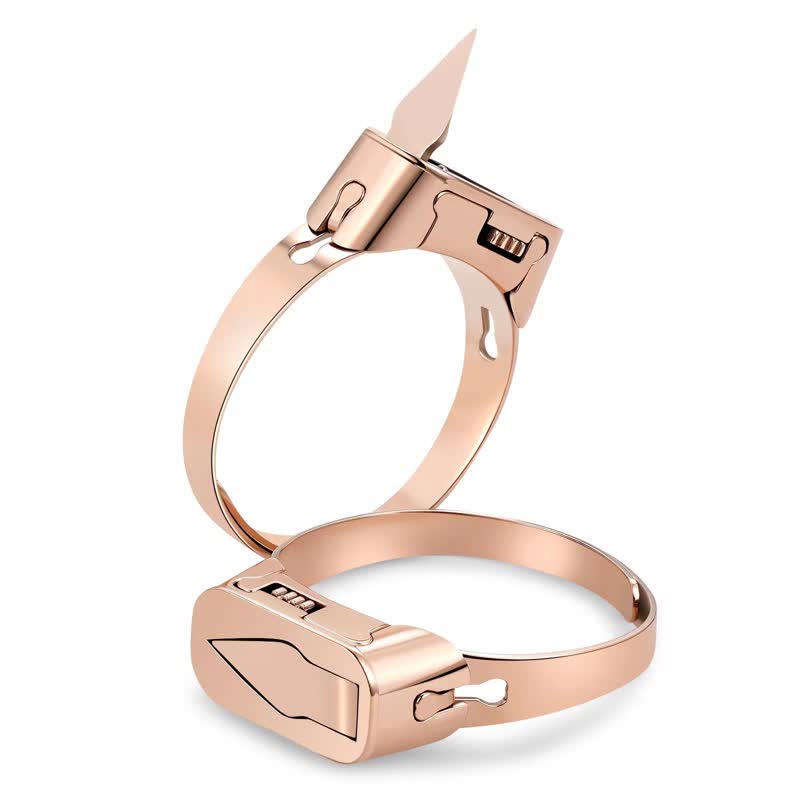 Anneau réglable d'ouverture de couteau caché multifonctionnel - Or rose - image 7
