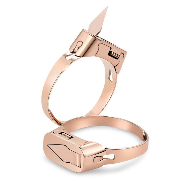 Anneau réglable d'ouverture de couteau caché multifonctionnel - Or rose - image 7