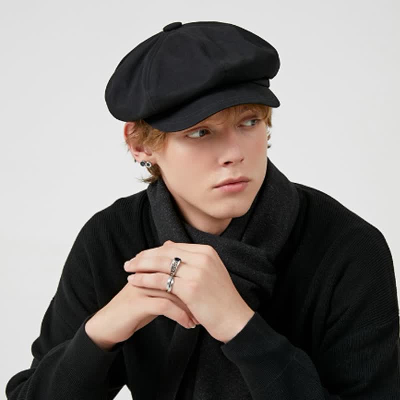 Béret tendance en sergé de couleur unie