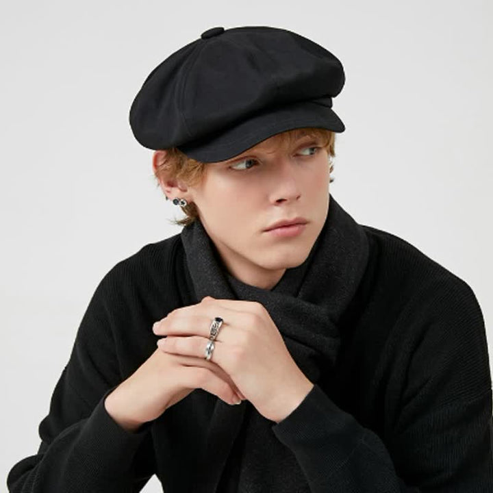Béret tendance en sergé de couleur unie - image 7