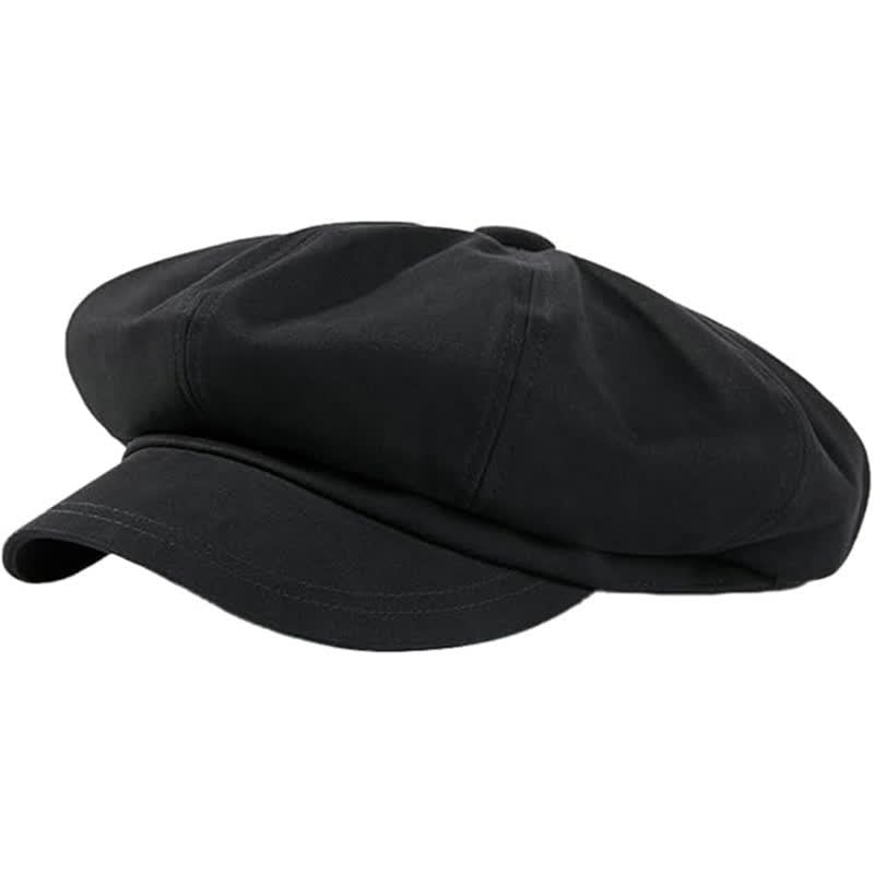 Béret tendance en sergé de couleur unie - Noir - M (22"-22 7/8") - image 2