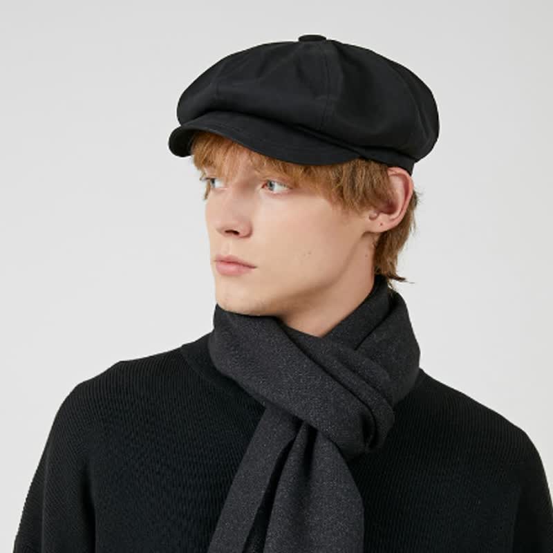 Béret tendance en sergé de couleur unie